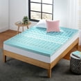 thumbnail image 2 of Zinus Spa Sensations 3" Green Tea Gel Memory Foam Zoned Support Mattress Topper, Queen, 2 of 8