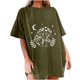 thumbnail image 1 of Blusa de manga corta de verano con estampado de sol y luna gótica vintage para mujer Pompotops hfajkhk140755, 1 of 7