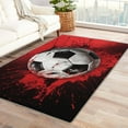 thumbnail image 1 of Football Area Rugs for Bedroom Living Room - 5x7 ft - Football Carpet for Home Decor - Football Sport Patterned Decorative Indoor Large Rug - Washable & Soft & Non Slip & Low Pile (ZF&8533), 1 of 7