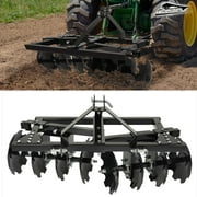KOJEM Disc Plow Harrow for Prep Soil Cut Weeds & Clear Crop Remains Easy Mounting with Integrated 3-Point Hitch2 PACKAGES