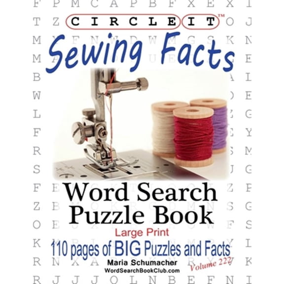 Pre-Owned Circle It, Sewing Facts, Word Search, Puzzle Book, (Paperback)