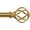 Brass Gold, variant on Curtain Rods for Windows 18 to 42 Inch(1.5-3.5 Feet),3/4" Diameter Bronze Drapery Rods with Twisted Cage Finials,Size:18-42 Inch