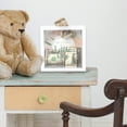thumbnail image 2 of Prinz Little One Money Savings Piggy Bank for Adults, Kids Savings Box Change Jar, 6' x 6' Wooden Shadow Box, White, 2 of 4