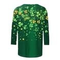 thumbnail image 5 of St. Patrick's Day Sweatshirt for Women Cute Cat Wearing Green Bowtie and Hat Graphic Crewneck Long Sleeve Loose Fit Soft Festive Holiday Party Top, 5 of 5