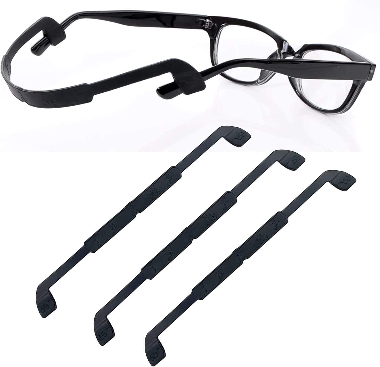 8 Pack Adjustable Silicone Glasses Straps - Anti-Slip Eyewear Retainer For Sports - View #4