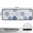 thumbnail image 5 of Kitchen Rugs Sets Of 2,Blue and White Geometric Quatrefoil Pattern Anti Fatigue Kitchen Mat Rugs Non Slip Washable,Decorative Kitchen Floor Mats for Kitchen,Sink,Laundry,17"x47"+17"x47", 5 of 5
