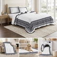 thumbnail image 6 of Full Quilt Set 78''x90'', White Greek Key Lightweight Bedspread Coverlet Set with 2 Pillow Shams, Geometric Greece Ancient Farmhouse Geo Breathable All Season Quilt Bedding for Bedroom/Guest Room, 6 of 9