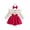 Z06-Hot Pink, variant on Gerichy Baby Girl Fall Winter Clothes Set Newborn Romper Dresses Outfit Long Sleeve Knitted Romper Dress Sock Headband Outfits 0-18 Months