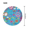 thumbnail image 3 of Disketp Peace Love And Dove Flower Power Small Mouse Pad 7.9x7.9 Inches,Washable Round Mousepad For Office Laptop Computer,Non-Slip Rubber Base Mouse Pads For Wireless Mouse, 3 of 9