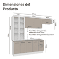 thumbnail image 3 of Cocina Integral Completa Armario de Vidrio Madesa Agata BC 11, 3 of 5