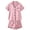 #1Pink, variant on Women's 2 Piece Satin Pj Set Short Sleeve Button Front Nightwear Summer Pjs