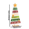 thumbnail image 3 of putnchl Christmas Tabletop Decorations Christmas Wooden Signs Table Decor Wooden Christmas For Party Tabletop Handmade Wood Trees With Bases For Home Desk Decor, 3 of 3