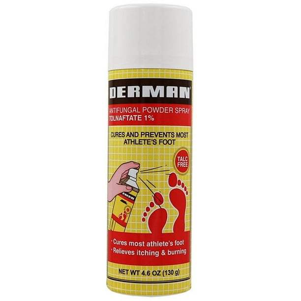 Derman Antifungal Powder Spray. Athlete's Foot, Ringworm and Jock Itch