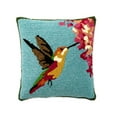 thumbnail image 2 of Evergreen Indoor/Outdoor Hooked Pillow, Hummingbird 18"x18", 2 of 3