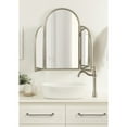 thumbnail image 2 of Kate and Laurel Amoli Modern Arched Tri-Fold Mirror, 28 x 28, Silver, Decorative Three-Piece Folding Arch Mirror for Tabletop Makeup Station or Bathroom Vanity Setup, 2 of 9