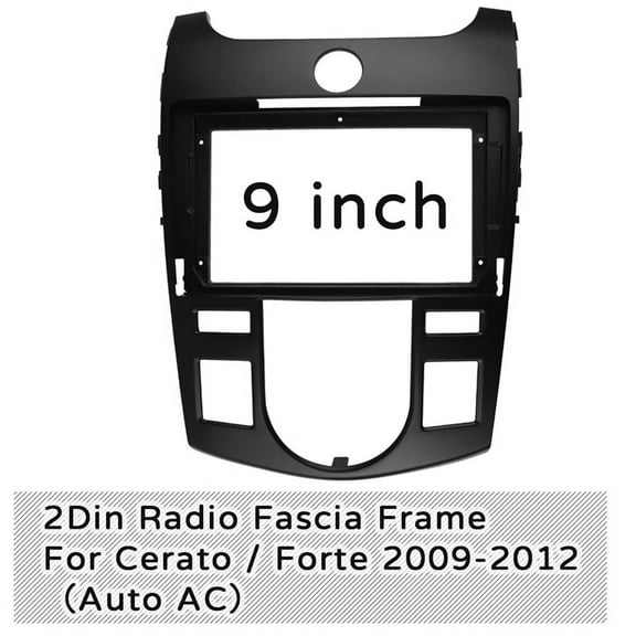 9 Inch Car Stereo Radio Fascia DVD MP5 Panel Frame Dash Refitting Mount Kit for Cerato / Forte 2009-2012(Auto AC)