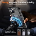 thumbnail image 3 of Allytechgroup Slim Case for iPhone 15 with Stand, Compatible with Magsafe Built-in  Kickstand Rugged Heavy Duty Durable Cover Case Shockproof Magnetic Protective for Women Men, Black, 3 of 7
