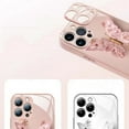 thumbnail image 2 of Luxury Flat Butterfly Pattern Phone Cover For iPhone 15 Pro 14 13 12 Pro Max 11 Shockproof Bumper Tempered Glass Hard Back Case ZR, 2 of 7