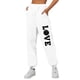 thumbnail image 1 of Gibobby Pantalones deportivos calientes para mujer Pantalones de chándal con forro polar para mujer, pantalones de chándal en la parte inferior(Blanco,CH), 1 of 3