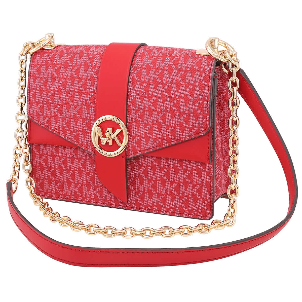 Michael Kors Small Greenwich Saffiano Leather Crossbody in Pink