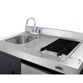 thumbnail image 4 of 39" Wide All-In-One Kitchenette, stainless steel/black, 4 of 5