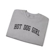 thumbnail image 3 of Hot Dog Girl Sweatshirt Gifts Crew Neck Shirt Long Sleeve Unisex, 3 of 5