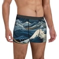 thumbnail image 5 of Mens Underwear Boxer Briefs - Blue Sea Waves Art Comfort Breathable men's boxer briefs with Flex Waistband, 5 of 7