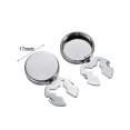 thumbnail image 3 of Visland 1 Pair Men Cufflinks Geometry Round Accessory Electroplating Wear-resistant Shirt Cuff Buttons for Daily Wear, 3 of 7