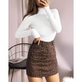 thumbnail image 2 of SMZ Women's Mock Turtle Neck Long Sleeve Tops Bodysuit Jumpsuit Long Sleeve Bodysuit Women, 2 of 6