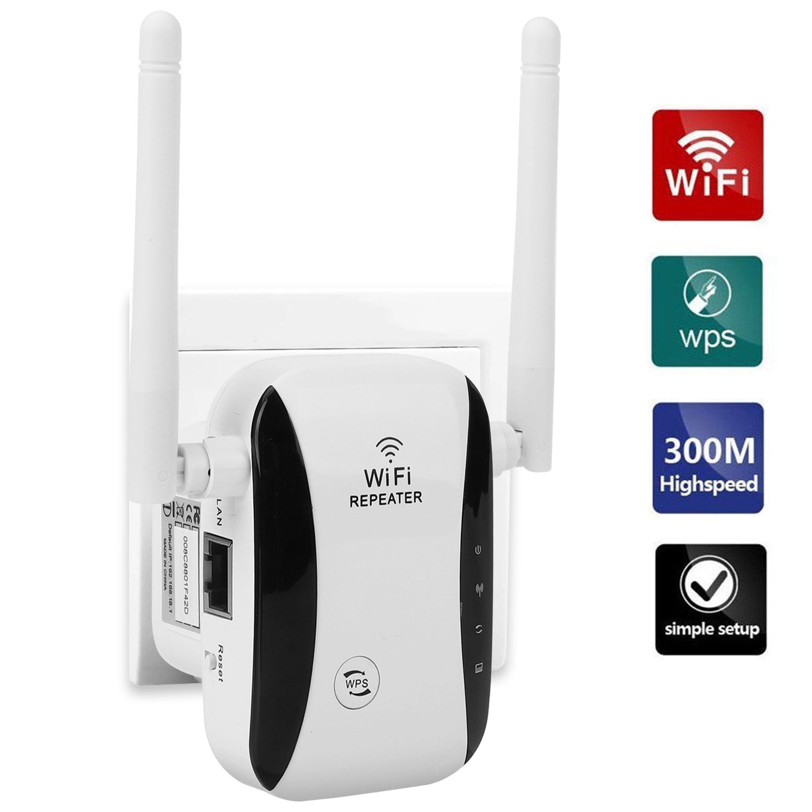 Wifi Range Extender Repeater Tsv 300mbps 2 4ghz Wifi Repeater Wireless Internet Signal Booster 360 Degree Full Coverage Wifi Extender Signal Amplifier For Smart Home Devices Walmart Com