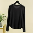 thumbnail image 4 of Estbridge Haut de Pyjama en Modal pour Femmes Manches Longues Décontracté - Doux Confortable Mode Hiver Printemps Automne Quotidien Loungewear, 4 of 4