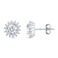 thumbnail image 3 of Moissanite Stud Earrings, 1.25ct DF Color Ideal Cut Lab Created Diamond 18K White Gold Over Sterling silver Earrings for Women with Certificate of Authenticity, 3 of 5