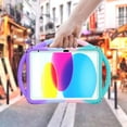 thumbnail image 7 of Kids-Friendly Silicone Case with Built-in Screen Protector for 11" iPad 11th Gen 2025 (A16) & 10.9" iPad 10th Gen 2022 (Purple-Blue), 7 of 7