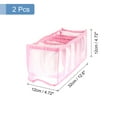 thumbnail image 2 of Uxcell 2 Pack Wardrobe Clothes Organizer, Sock Drawer Organizer for Storing Jeans, Socks, T-shirt, Pants, Pink, 2 of 6