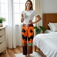 thumbnail image 5 of Trgacdwlo Halloween Fleece Pj Pants Women Spooky Season Flannel Wide Leg Womens Sleep Pants Festival Fall Winter Warm Pajama Pants Fuzzy, 5 of 6
