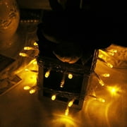 2M Yellow,Battery Powered Fairy Led Light Christmas Decorative Lamp Outdoor String Light