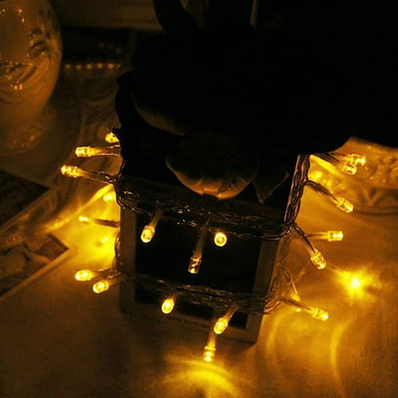 2M Yellow,Battery Powered Fairy Led Light Christmas Decorative Lamp Outdoor String Light