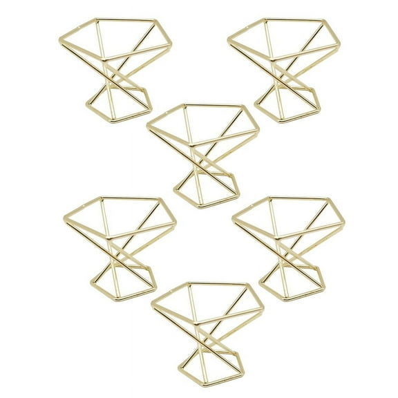 2024 TOP! 6 Pcs Geometric Air Plant Holder Airplants Rack Metal Plants Stand Planter Shelves Himmeli Decor Tillandsia Containers