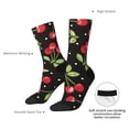 thumbnail image 4 of Hirioo Sweet Red Cherry Pattern Adult Middle Tube Socks Breathable Sock Non-Pilling,Contrasting Color Design, 4 of 6