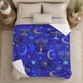 thumbnail image 5 of Starry Celestial Candlelight, Festive Holiday Scene, Warm Flannel Blanket for Living Room and Reading Nook with Detailed Artwork, Art Lovers Friendship Gift, Festive Home Decor, 5 of 9