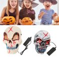 thumbnail image 1 of Light Up Halloween Face Cover, 3 Flashing Modes Multipurpose LED Face Cover  For, 1 of 8