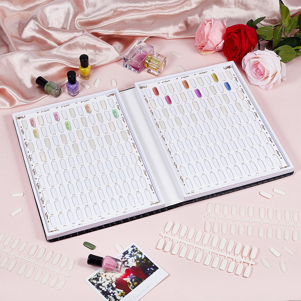 1set 2 sets 2 styles Plastic False Nail Nail Art Decoration Accessories 1pc PU Leather & Wood & Plastic color Card box Black Nail: 170~183x60~60x2~3mm 1 set/style Plastic