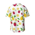 thumbnail image 2 of Balery Strawberry and Lemon Men's Casual Button Down Shirt Short Sleeve Textured Summer Cuban Beach Shirts-XX-Large, 2 of 7