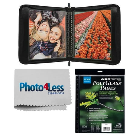 itoya zipper portfolio case with multi ring binder includes 5