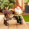 thumbnail image 3 of Garden Gnome Greeting Welcome Sign Statue, 3 of 7