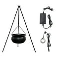 thumbnail image 2 of Outdoor Halloween Large Witch Cauldron Decoration with Tripod Stand, LED Timer Lights, 12-LED Fogger, Plastic Witch Pot Yard Display, Porch Decor, 2 of 9