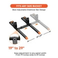 thumbnail image 2 of 43" Pallet Forks HeavyDuty Quick Attach Forks with Adjustable Stabilizer Bar, 2000 lbs Capacity Clamp on Pallet Forks for Tractor Skid Steer Loader Bucket, 2 of 7