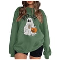 thumbnail image 5 of WEIWEN Boo Jee Halloween Sweatshirt for Women Cute Ghost Pumpkin Graphic Fall Outfits for Women Dressy Casual Long Sleeve Pullover Going Out Tops Womens Sweaters M, 5 of 6