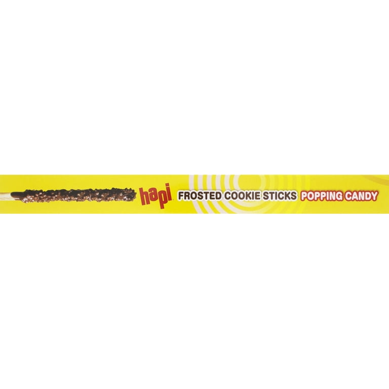 2 pack) Hapi Brand Chocolate Covered Popping Candy Cookie Stick