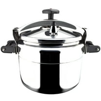 Magefesa Chef 23-Quart Aluminum Pressure Cooker, Stainless Steel Lid, Thermodiffusion Base, 3 Safety Systems